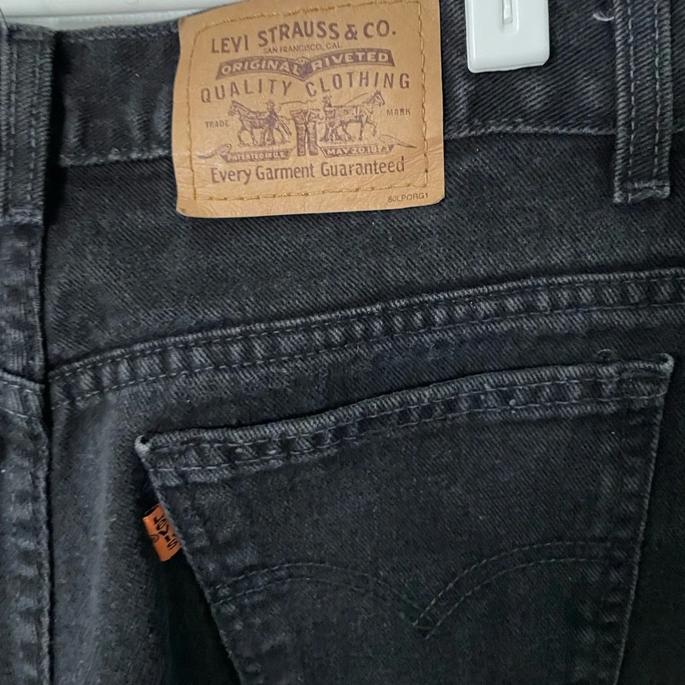 Vintage Levis Jeans 30x32 Black 5061903190 Straight Leg Orange Tab Canada - Picture 3 of 4